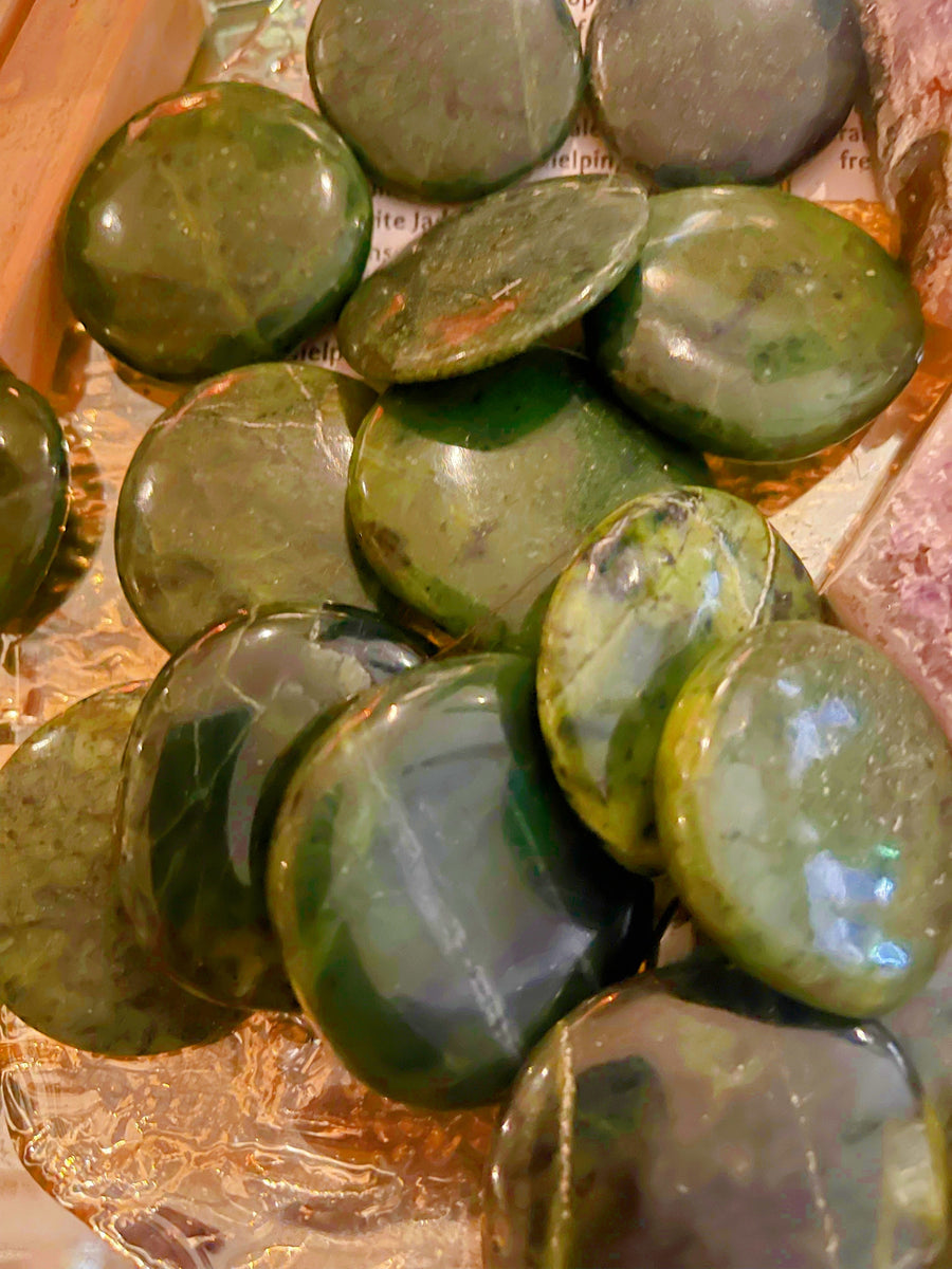 Nephrite Jade Palm Stone Rocky's Crystals & Minerals