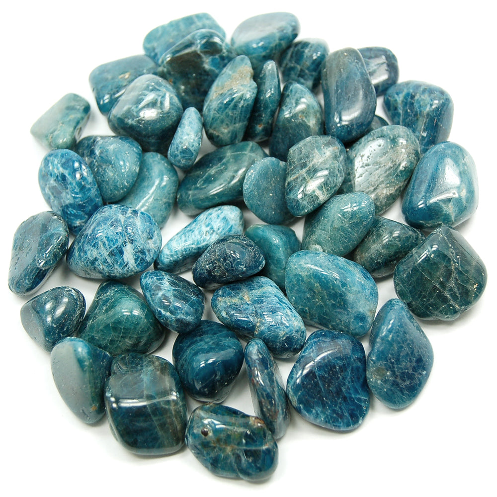Tumbled Blue Apatite from Madagascar – Rocky's Crystals Minerals