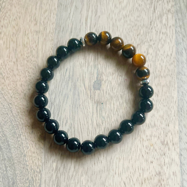 Tiger Eye & Black Onyx Bracelet