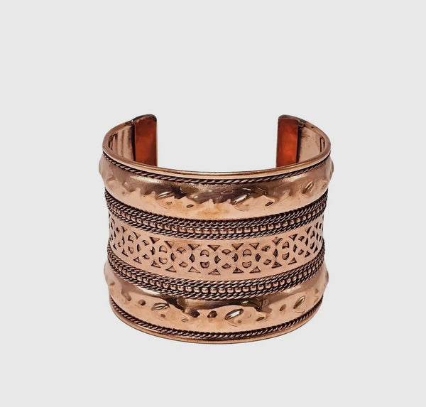 Premium Wide Cuff Copper Bracelet