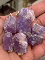 Rough Brazilian Amethyst Pendant