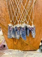 Blue Kyanite & Amethyst Intuition & Communication Necklace