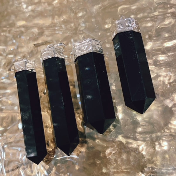 Polished Black Obsidian Pendant