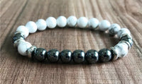 Howlite & Hematite Protection Bracelet