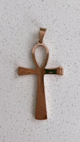 Rose Gold-Plated Stainless Steel Ankh Pendant