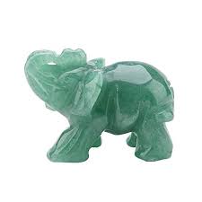 Green Aventurine Elephant Abundance Statue