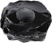 Black Obsidian Candle Holder