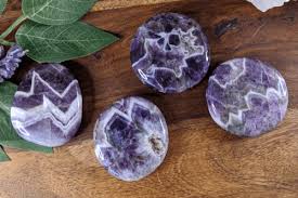 Chevron Amethyst Palm Stone