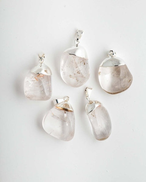 Tumbled Brazilian Clear Quartz Pendant