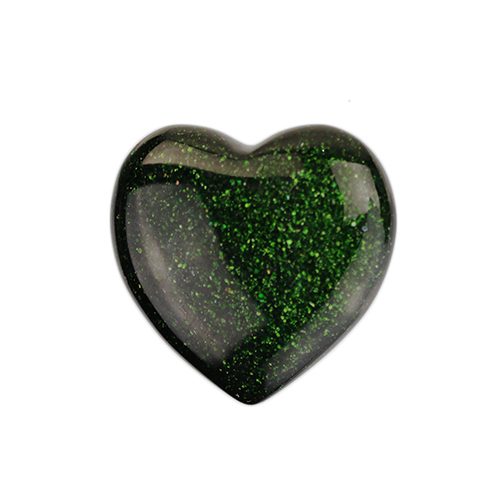 Small Green Goldstone Heart