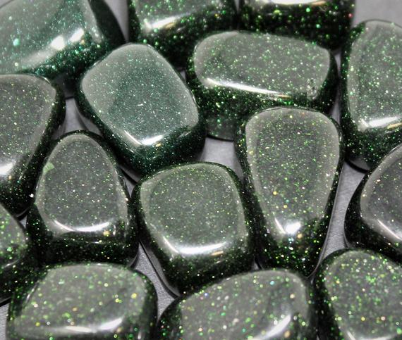 Tumbled Green Goldstone