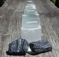 Home & Office Protection Kit with Rough Selenite and Black Tourmaline