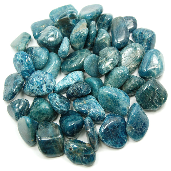 Tumbled Blue Apatite from Madagascar