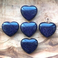 Small Blue Goldstone Heart