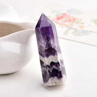 Polished Brazilian Chevron Amethyst Point