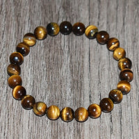 Tiger Eye Beaded Bracelet for Larger Wrists