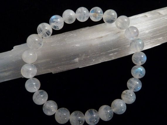 X-Small Rainbow Moonstone Beaded Bracelet