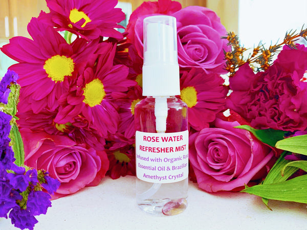 Rosewater Refresher Mist with Amethyst Crystal