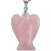 Rose Quartz Angel Necklace