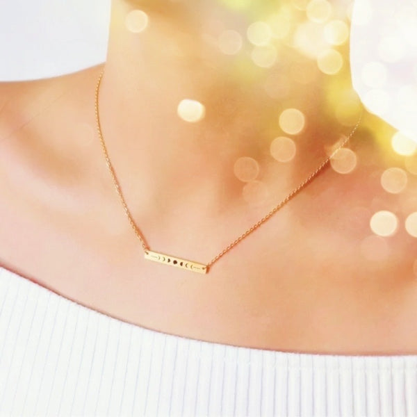 Cute Moon Phase Minimalist Necklace