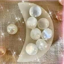 Large Moroccan Selenite Moon Bowl